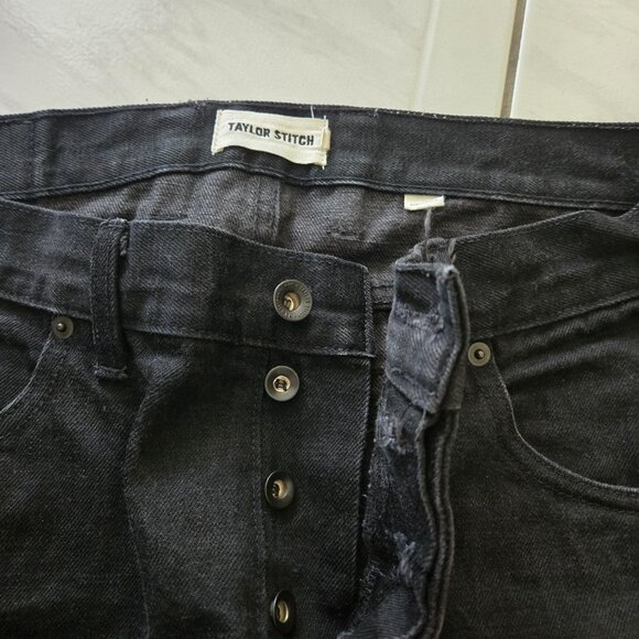 Taylor Stitch Democratic Straight Fit Jeans Black 33x28 - Picture 3 of 5